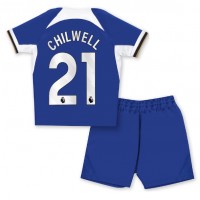 Chelsea Ben Chilwell #21 Hemmaställ Barn 2023-24 Korta ärmar (+ Korta byxor)